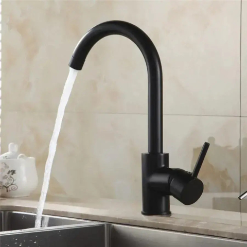 Baterie Bucatarie, Inox SUS304, Negru, HS/LY008 [2]