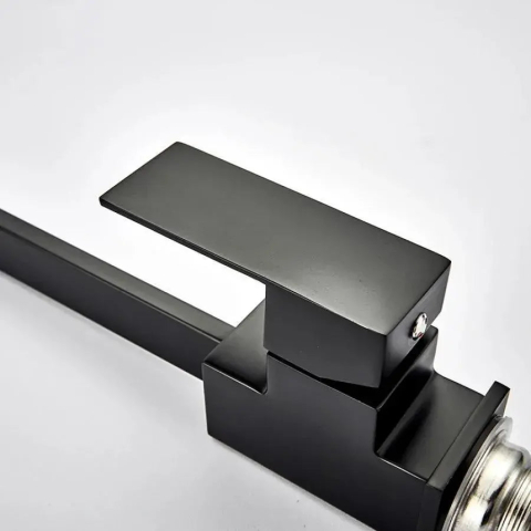 Baterie Bucatarie Monocomanda Pipa Pivotanta Cartus Ceramic Inox Negru Satin Racorduri Kit Fixare Incluse HS002 [2]