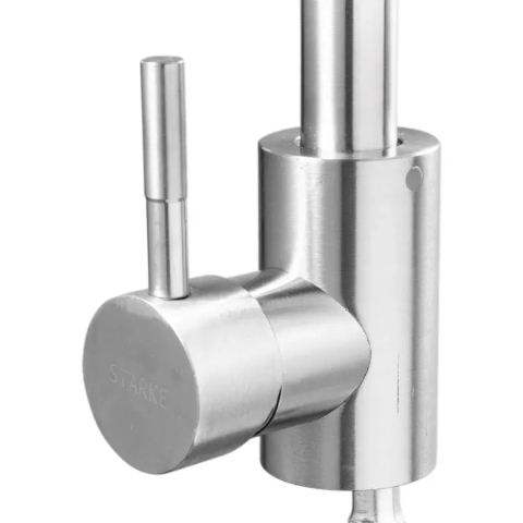 Baterie Bucatarie Monocomanda Pipa Pivotanta Cartus Ceramic Inox Satinat Racorduri Kit Fixare Incluse CF002 [1]