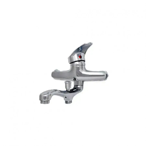 Baterie Cada Crom Lucios - Set Complet cu Pipa Pivotanta de 18cm, Para, Furtun si Excentrice Incluse [1]