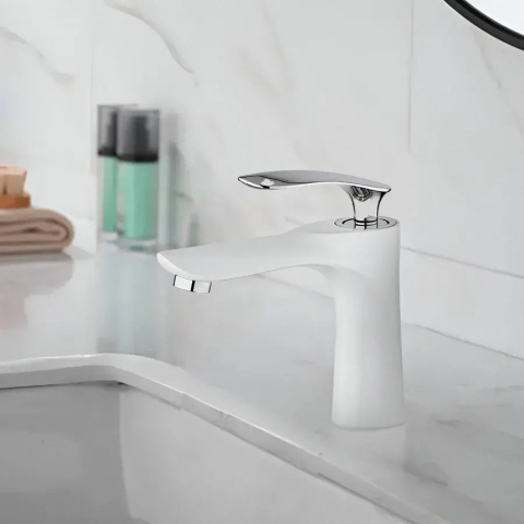 Obiecte sanitare - Baterie Lavoar, Alama Sanitara, Alb, OD/2069