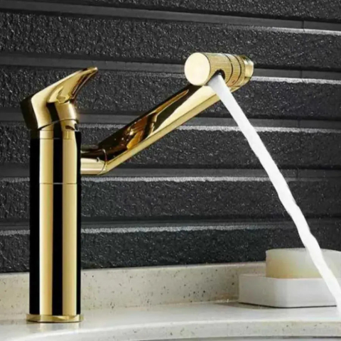 Obiecte sanitare - Baterie Lavoar, Alama Sanitara, Auriu, CF101/A