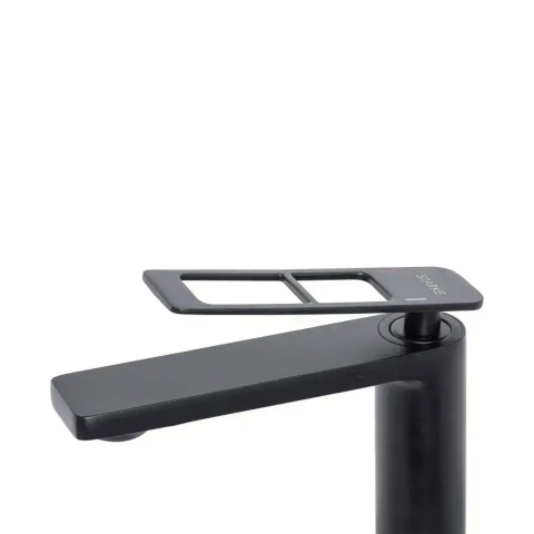 Baterie Lavoar Monocomanda Cartus Ceramic Alama Sanitara Negru Racorduri si Kit Fixare Incluse 9707H [1]