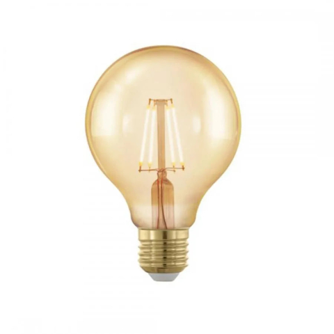 Iluminat Smart Home - Bec cu Filament G80, E27, 6W, Lumina Rece