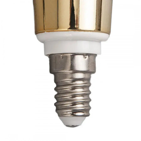 Bec LED E14 Lumanare, 12W, Lumina Calda, 3000K, Auriu [1]