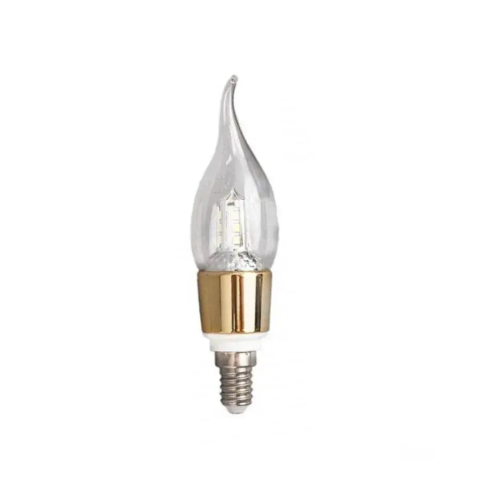 Becuri LED Smart - Bec LED E14 Lumanare, 12W, Lumina Calda, 3000K, Auriu