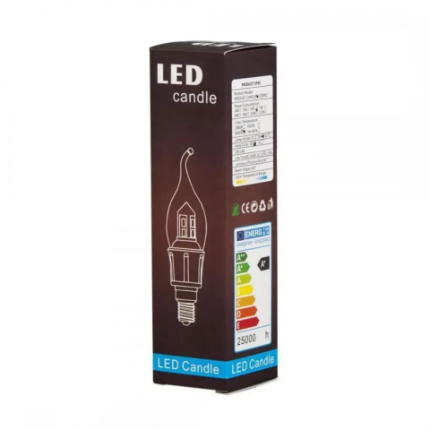 Bec LED E14 Lumanare, 12W, Lumina Calda, 6000K [1]