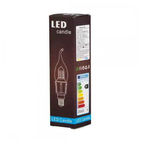 Bec LED E14 Lumanare, 9W, Lumina Calda, 3000K [2]