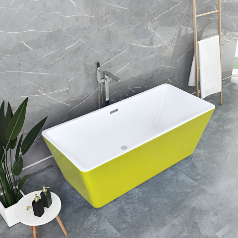 Cada Freestanding, Drepuntghiulara, Acril, Lemon Yellow, 170×78×60 Cm [1]