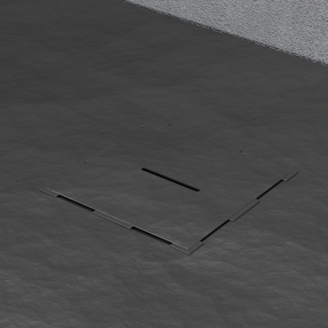 Cadita de dus dreptunghiulara 70x90 cm, slim 3 cm, negru [1]