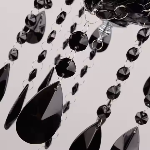 Candelabru Cristal AUGUST Eleganza, 3xE14, Diametru 48cm, Negru, Inaltime Reglabila [1]