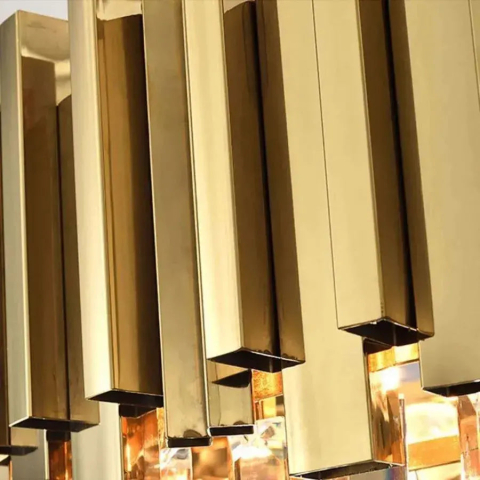 Candelabru Cristal BALMORAL Magno, 8x E14, Diametru 55cm, Auriu, Inaltime Reglabila [3]