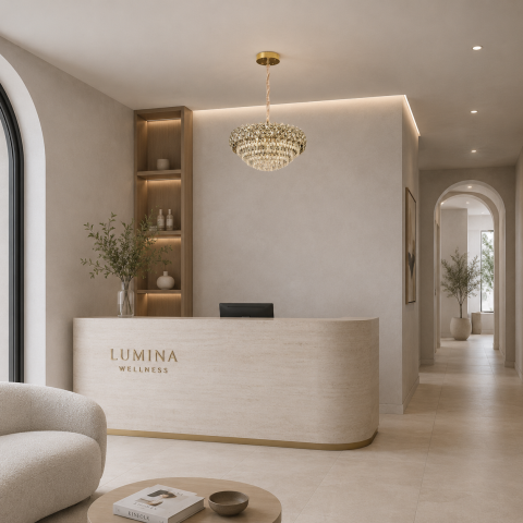 Candelabru Cristal BANO Regalis, 108W, 9xE14, Lumina Rece/Calda/Neutra, Inaltime Reglabila, Metal si Cristal, Auriu [1]