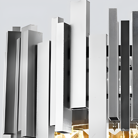 Candelabru Cristal BLOIS Eleganza 8xE14, Diametru 49cm, Argintiu, Inaltime Reglabila [1]