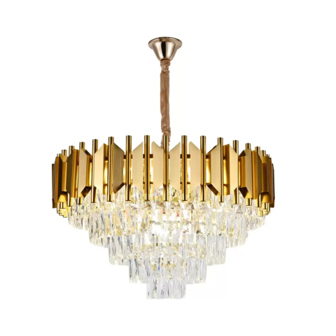 Candelabre LED Cristal Moderne - Candelabru Cristal Braylen 8x E14 Diametru 60cm Auriu