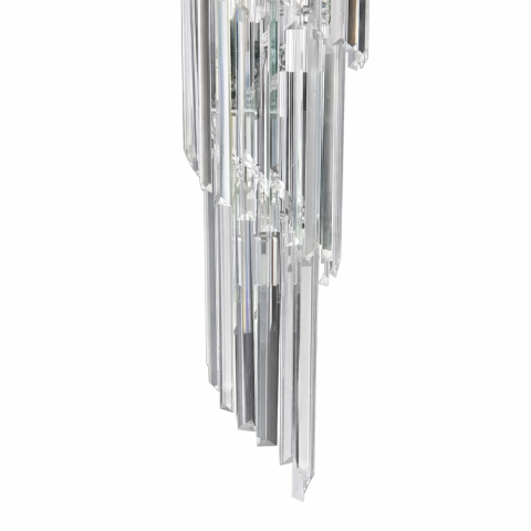Candelabru Cristal CC110/600x1800BK , 28xE14, Diametru 60cm, Inaltime 180cm, Negru, Inaltime Reglabila, Design Elegant [2]