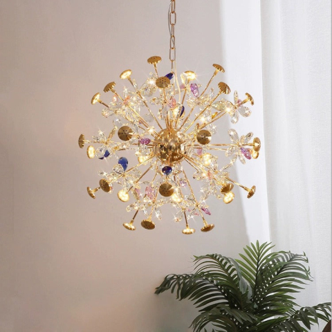 Candelabru Cristal CC372/500GD, 24xG4, Auriu si Cristale , 52cm, Inaltime Reglabila [3]