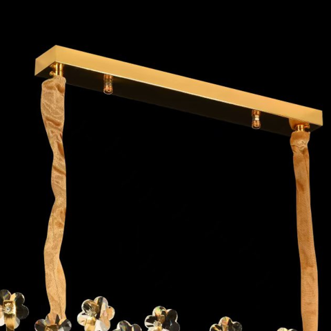 Candelabru Cristal CC6705/900X350GD 10x E14, 90cm, Auriu Lucios, Inaltime Reglabila [2]