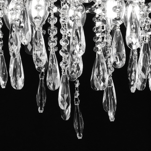 Candelabru Cristal CC9221/5CH, 5x E14, Diametru 48cm, Crom Lucios [1]