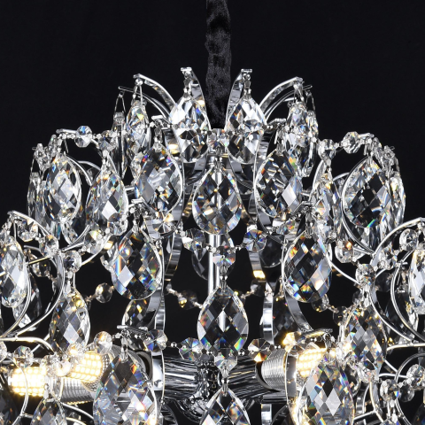 Candelabru Cristal CC9259/5CH, 5x E14, Diametru 40cm, Crom Lucios [2]