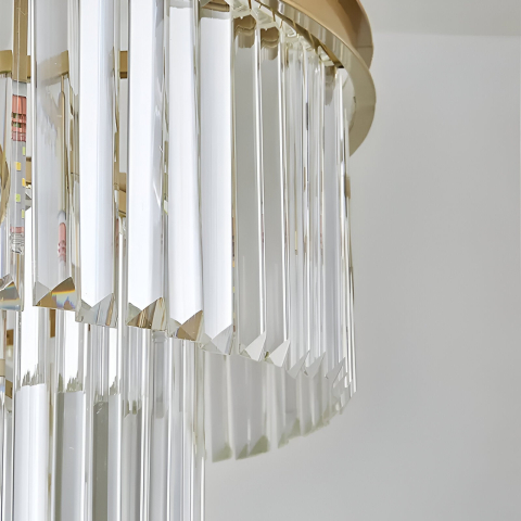 Candelabru Cristal CHAMBORD Petito 3xE14, Diametru 28cm, Auriu Mat [1]