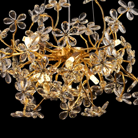 Candelabru Cristal CM325/800GD, 12xG9, Crom si Cristale , D75cm, Inaltime Reglabila [3]