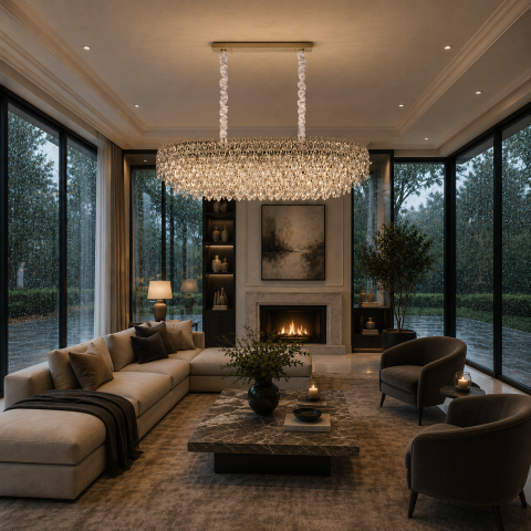 Lampi, Aplice si Corpuri de iluminat Smart - Candelabru Cristal ERDENET Supremo, 12xE14, 92x38x36 cm, Metal si Cristal, Auriu Lucios, Inaltime Reglabila