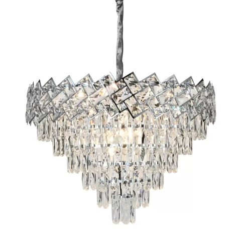 Candelabre LED Cristal Moderne - Candelabru Cristal Jordan 10 x E27 Argintiu