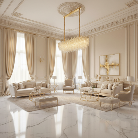 Produse Alessandro - Candelabru Cristal LACE Royale 11xE14, Dimensiune 83x33 cm, Inaltime 31 cm, Auriu Lucios, Inaltime Reglabila, Design Elegant