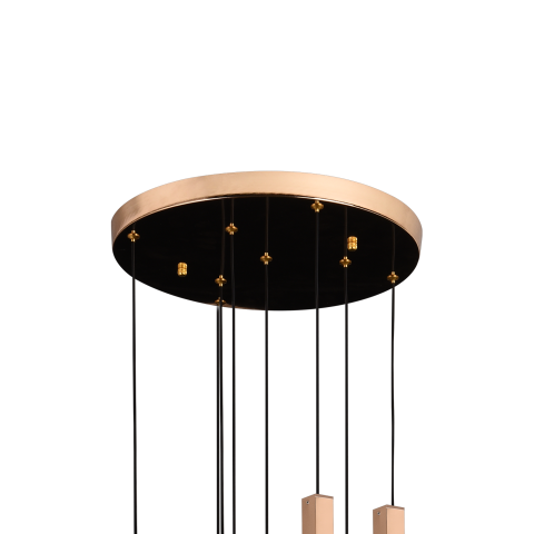 Candelabru Cristal LED 22W, Lumina Calda/Neutra/Rece, Diametru 35cm Auriu CM511/H150XW35 [2]