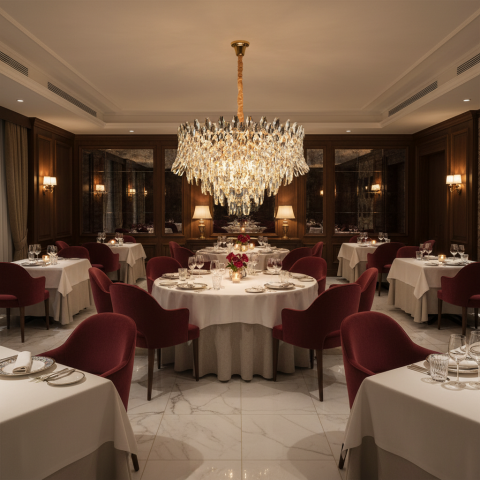 Candelabru Cristal MONARCH Magno 12xE14, Diametru 60cm, Inaltime 40cm, Auriu Lucios, Inaltime Reglabila, Design Elegant [1]