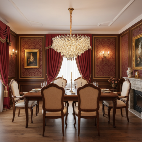 Candelabru Cristal MONARCH Regalis 19xE14, Diametru 80cm, Inaltime 50cm, Auriu Lucios, Inaltime Reglabila, Design Elegant [2]