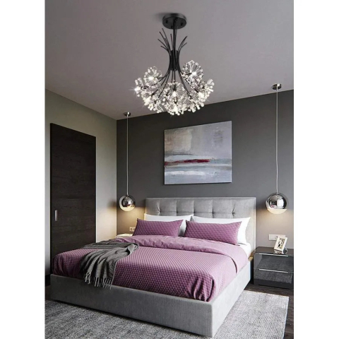 Candelabru Cristal PETERHOF Eleganza, 13xG4, Diametru 49 cm, Negru [3]