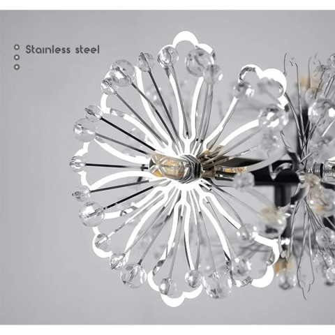 Candelabru Cristal PETERHOF Eleganza, 13xG4, Diametru 49 cm, Negru [1]