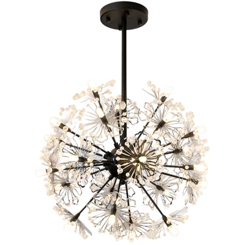 Candelabru Cristal PETERHOF Eleganza, Ø50cm, 18x G4, Diametru 49cm, Negru [2]