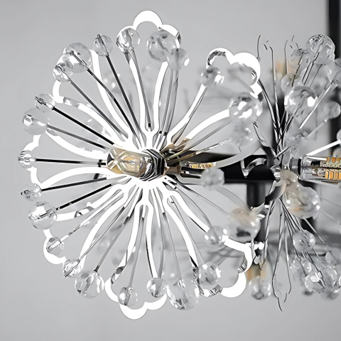 Candelabru Cristal PETERHOF Magno, Diametru 62cm, 20X G4, Negru, Inaltime Reglabila [3]