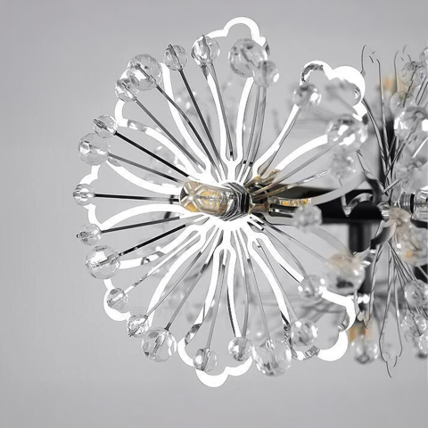 Candelabru Cristal PETERHOF Regalis 15x G4, Lungime 120cm, Negru [1]