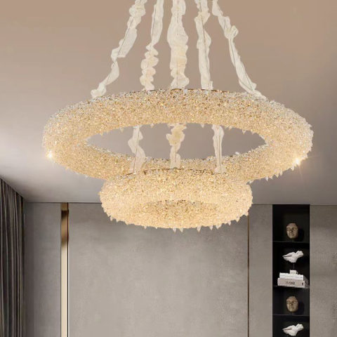 Candelabru Cristal, PRAGA Imperio, 78W, Diametru 71cm, Lumina Rece/Calda/Neutra, Auriu, Inaltime Reglabila [1]