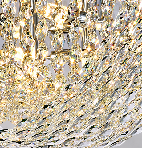 Candelabru Cristal QEQERTARSUAQ Magno, 9x E14, Diametru 60cm, Metal si Cristal, Crom Lucios [3]