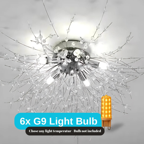 Candelabru Cristal RONDO Vivace, 6x G9, Diametru 49cm, Argintiu Lucios [3]