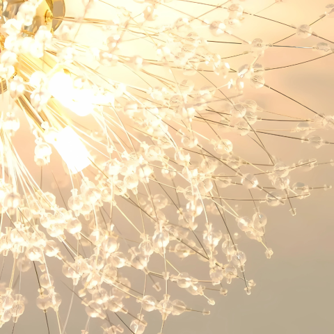 Candelabru Cristal RONDO Vivace, 8x G9, Diametru 60cm, Auriu Lucios [2]