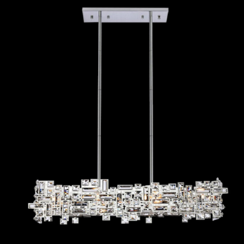 Candelabru Cristal RZ-2/780x280GD , 10xE14, 78X28cm, Inaltime Reglabila, Design Elegant [1]