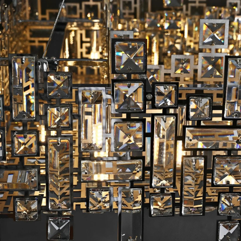 Candelabru Cristal RZ-2/780x280GD , 10xE14, 78X28cm, Inaltime Reglabila, Design Elegant [2]