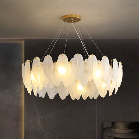 Produse Alessandro - Candelabru Cristal VAUX-LE-VICOMTE Eleganza, 6x E14, Diametru 50cm, Auriu, Inaltime Reglabila