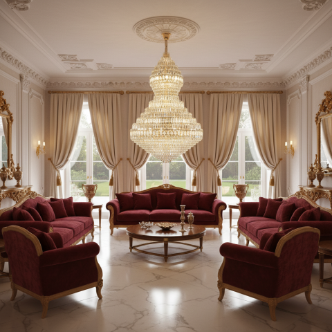 Candelabru Cristal VELVET Supremo, 69xE14, D150 cm, Auriu, Inaltime Reglabila, Metal si Cristal [1]