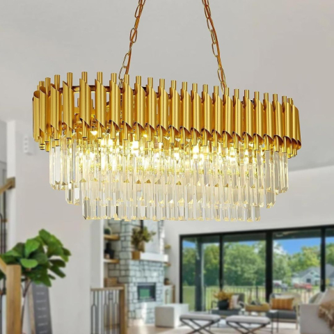 Candelabru Cristal VERSAILLES Regalis 10xE14, Diametru 80cm, Auriu, Inaltime Reglabila [1]