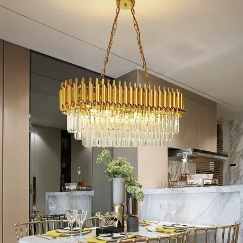 Candelabru Cristal VERSAILLES Regalis 10xE14, Diametru 80cm, Auriu, Inaltime Reglabila [2]