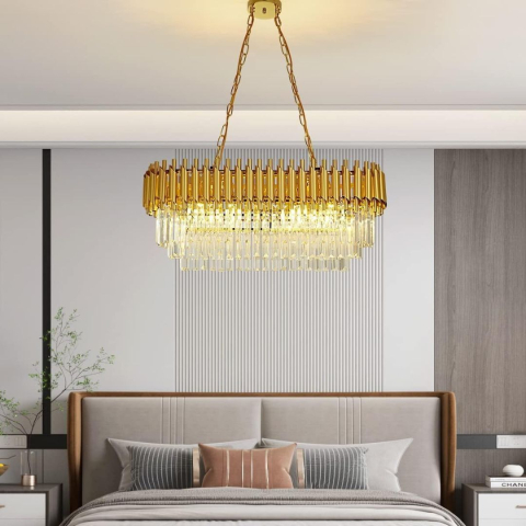 Lampi, Aplice si Corpuri de iluminat Smart - Candelabru Cristal VERSAILLES Regalis 10xE14, Diametru 80cm, Auriu, Inaltime Reglabila