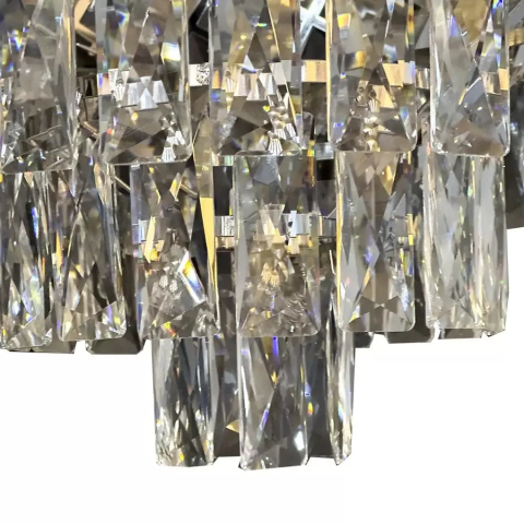 Candelabru Cristal WINDSOR Nobile 5xE14, Diametru 39cm, Crom Lucios, Inaltime Reglabila [3]
