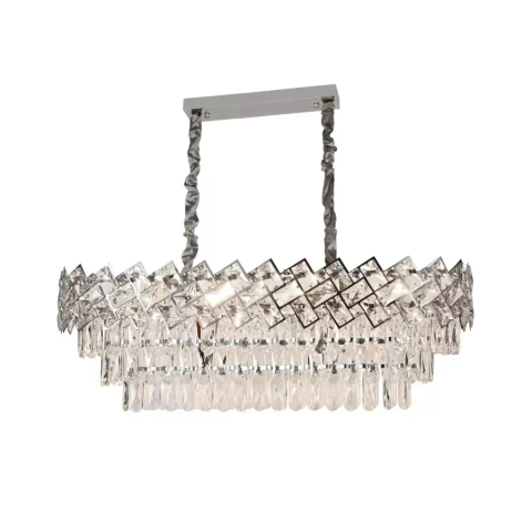 Produse Alessandro - Candelabru Cristal WINDSOR Regalis 10xE14, Crom Lucios, Inaltime Reglabila